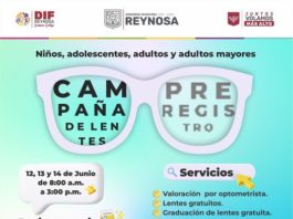 Inicia DIF Reynosa Registro para Campaña de Lentes Gratuitos