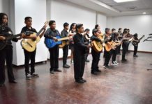Voz y sentimiento con notas de guitarra