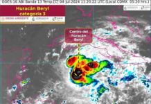 Beryl se ha debilitado a un huracán categoría 3