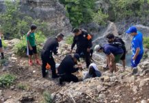 Tránsito Estatal auxilia a mujer lesionada en Cascadas Boca de Juan Capitán