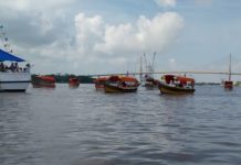 Procesión Náutica de la Virgen del Carmen en el río Pánuco