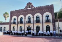 Realizan honores a los símbolos patrios en Camargo