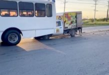 Accidente vial deja cuantiosos daños materiales en carretera San Fernando-Reynosa
