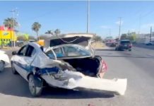 Accidente vial sobre carretera San Fernando-Reynosa deja daños materiales