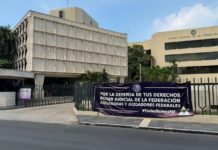 Base trabajadora del PJF de la zona en paro laboral en lucha por una autonomía judicial