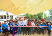 Recibieron más de 500 estudiantes mallasombra entregada por Carlos Peña Ortiz