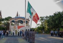 Encabezan ceremonia de honores en Matamoros