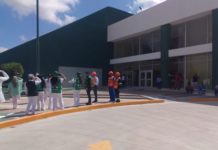 Realiza Simulacro de conato de incendio IMSS Tamaulipas mostrando su capacitación en Protección Civil