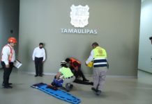 Participa Américo Villarreal en simulacro durante el Día Nacional de Protección Civil