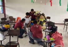 Realizarón simulacro nacional en Díaz Ordaz