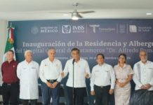 Inaugura Américo albergue y residencia en hospital de Matamoros durante enlace con el presidente AMLO