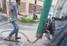 Atendió COMAPA fuga de agua residual en la colonia La Cañada