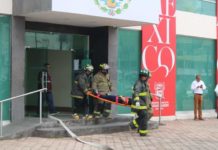 Simulacro en el Ayuntamiento de Ciudad Madero por el Día Nacional de la Protección Civil