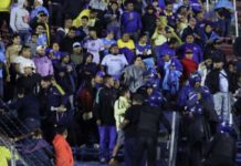 Otra vez violencia: Al finalizar el Cruz Azul vs América se pelearon en la grada