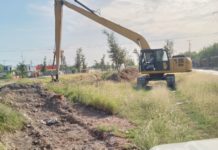 Desazolva Gobierno de Reynosa dren Los Almendros
