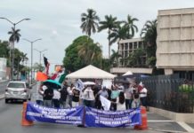 Guardia Estatal preserva seguridad durante manifestación en Tampico