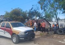 Guardia Estatal atiende reporte de incendio de vulcanizadora