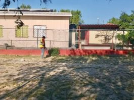 Trabajos de Limpieza en Esc. Prim. Niños Héroes, en Poblado Villanueva