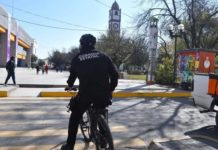 Brinda agrupamiento ciclista de la Guardia Estatal vigilancia en zonas peatonales, comerciales y turísticas