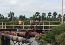Trabaja COMAPA en la reparación del emisor de aguas residuales del Cárcamo número 4