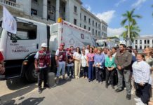 Entrega Mónica Villarreal Cinco Nuevos Camiones Recolectores de Basura