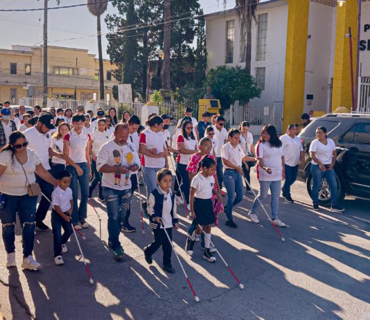 Participa Gobierno de Reynosa en caminata conmemorativa por el Día Internacional del Bastón Blanco