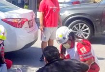 Unidad atropella a joven mujer en concurrido boulevard