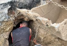 Remplazó COMAPA válvula de control de 8 pulgadas en la zona Centro