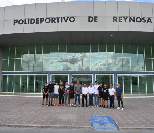 Brinda Gobierno de Reynosa instalaciones del Polideportivo a seleccionados de voleibol de la zona norte