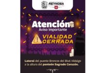Avisa Gobierno de Reynosa por cierre temporal de bulevar Hidalgo frente a panteón