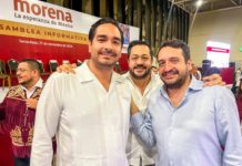 Carlos Peña Ortiz, participó en asamblea de Morena presidido por Luisa Alcalde y Andrés Manuel López Beltrán