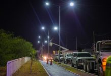 Alumbra Gobierno de Carlos Peña Ortiz 15 cuadras en Parque Lineal Jarachina Sur
