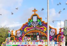 Inauguraron Alcalde y familias reynosenses el Monumental Altar del Día de Muertos