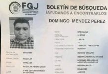 Localizan en Tampico a Domingo Méndez Pérez reportado desaparecido el pasado 2 de noviembre
