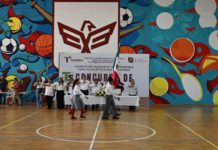 Se realizó en el Polideportivo Reynosa concurso de escoltas de Telesecundarias