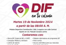 Llevará Alcalde Carlos Peña Ortiz “DIF en Tu Colonia” a Manuel Cavazos Lerma