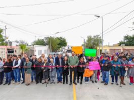 Inauguraron vecinos de Las Cumbres y Carlos Peña Ortiz nueva pavimentación