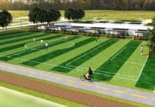 Realizan construcción de cancha de fútbol en el Ejido General Lucio Blanco