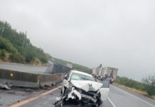 Accidente vial deja daños en inmediaciones de Tamaulipas y NL