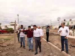 Supervizan construcción de la nueva estancia familiar y un polideportivo