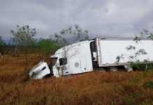 Accidente vial deja cuantisoso daños en carretera Victoria-Matamoros
