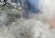 Bomberos acuden a sofocar incendio en una vivienda que dejo daños