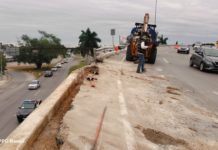 Refuerzan Muro de Contención en el Distribuidor Vial Aeropuerto