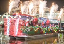 Disfrutan Tampiqueños Mágico Desfile Náutico Navideño en el Paseo La Cortadura
