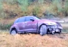 Se impactan unidades en carretera a la Ribereña dejando daños materiales