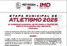 Invita Gobierno de Reynosa a la Etapa Municipal de Atletismo
