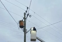 Rehabilitan luminarias a lo largo de la cabecera municipal