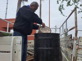 Retiran peces muertos del Laguito en Matamoros debido a las bajas temperaturas
