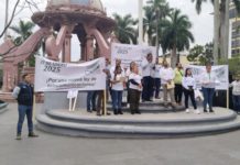 Telefonistas realizan manifestación les preocupa el T-MEC, deportaciones, Ley del INfONAVIT y salarios