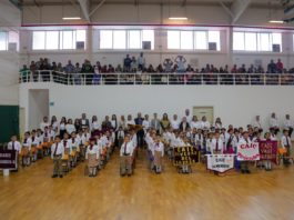 Fomenta DIF Reynosa respeto por los símbolos patrios con Tercer Concurso de Escoltas Escolares Inter-CAIC 2025